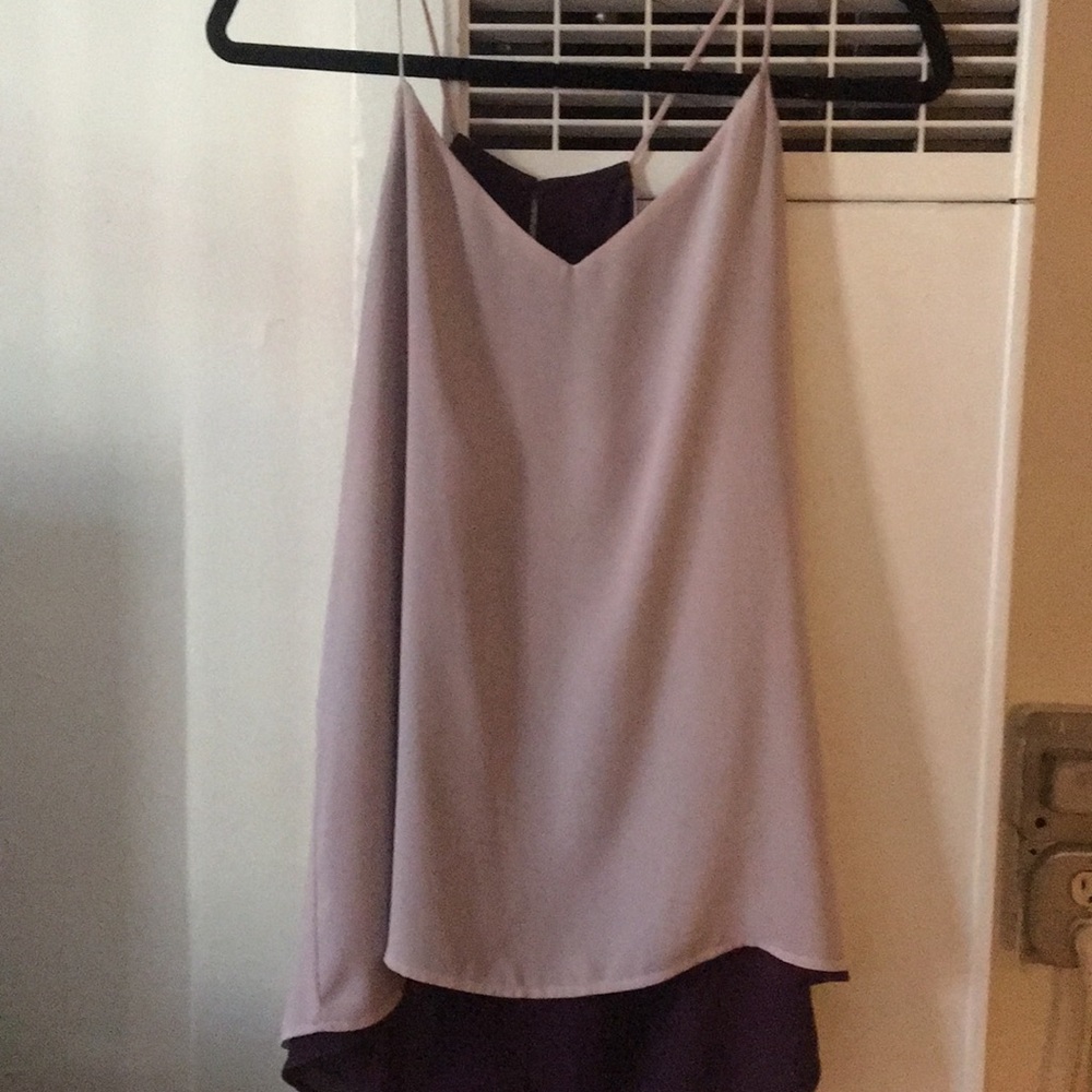 Express Purple and Light Pink Double-Layer Cami Top - Picture 4 of 6